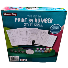 WonderPlay Paint by Number 3D Puzzle – Ice Cream Truck Craft Kit for Kids (Age 6+)