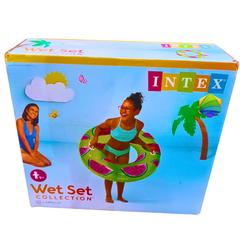 Intex Wet Set Watermelon Swim Ring for Kids (9+ Years) – Inflatable Pool Tube with Handles, 42 Inch