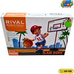 Kids Adjustable Basketball Hoop Set – Portable Slam Dunk Basketball Stand with Ball | Indoor & Outdoor Sports Toy for Boys & Girls Age 3+
