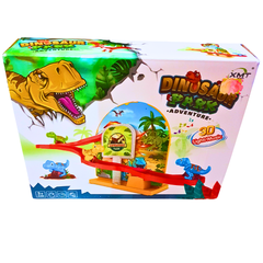 Dinosaur Park Adventure Playset with 3D Lights & Music | Interactive Dino Track Set for Kids 3+