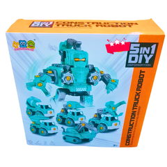 π§ 5-in-1 DIY Construction Truck Robot Toy β Transforming Vehicle & Builder Robot Set for Kids Ages 3+