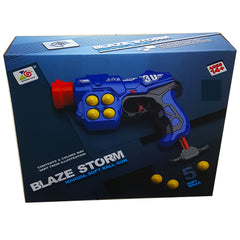 Blaze Storm Manual Soft Bullet Gun - New Arrival Spring-Action Toy for Boys with 5 Soft Balls - High Velocity, Accurate and Safe - Ideal Gift for Kids