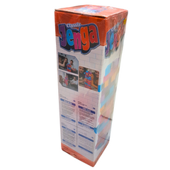 Classic Jenga Tower Game - Colorful Wooden Block Stacking Fun for Kids and Families