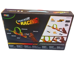 Dinosaur Racing Track Set – Tracker Racing Car Launcher with 360° Loop & T-Rex Obstacle (160 cm Track | Ages 3+)