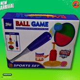 Kids Ball Game Sports Set – Baseball Bat, T-Ball Stand & Catch Paddle Toy for Children 3+ in Pakistan