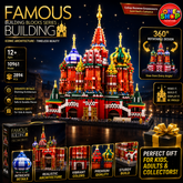 Saint Basil’s Cathedral Architecture Building Blocks Set – 2894 Pieces Famous Landmark Construction Model for Kids & Adults 12+