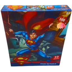 DC Superman 3D Puzzle – 500-Piece Interactive Puzzle for Kids | Prime 3D