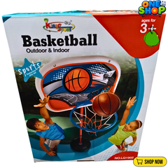Kids Basketball Hoop Set with Stand & Ball – Adjustable Indoor & Outdoor Basketball Game for Children Age 3+ | Sports Toy for Boys & Girls