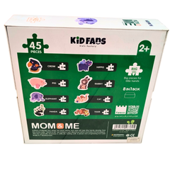 π§© Kid Fans Mom & Me Animal Puzzle Set β 8-in-1 Matching Puzzle Box for Toddlers (45 Pieces, Age 2+)