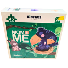 π§© Kid Fans Mom & Me Animal Puzzle Set β 8-in-1 Matching Puzzle Box for Toddlers (45 Pieces, Age 2+)