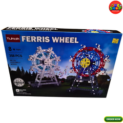 Yukok Ferris Wheel Metal Assembly STEM Model Kit – 358 Pieces DIY Engineering Construction Set for Kids 8+ | Educational Metal Building Toy