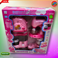 π Happy Family Household Kitchen Set for Kids β Pretend Play Mixer, Toaster & Coffee Maker Toy Set (3+ Ages)