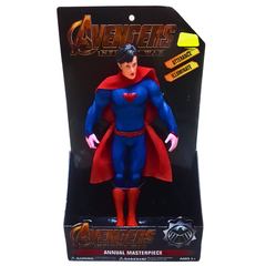 Superhero Action Figure with Cape | Avengers-Inspired Toy | Utterance & Illumination Feature