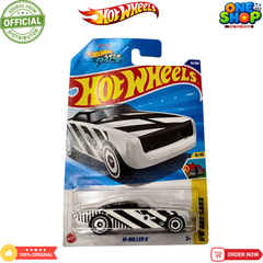 Hot Wheels Hi-Roller II Die-Cast Car – Black & White Custom Racer Toy for Kids & Collectors