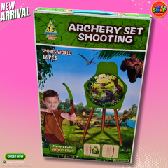 Archery Set Shooting Game for Kids – 16PCS Bow & Arrow Target Stand Set (Ages 6+) in Pakistan