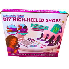 Fashion Star DIY High-Heeled Shoes Design Kit | Create Your Own Trendy Shoes for Kids 6+ | Arts & Crafts Set