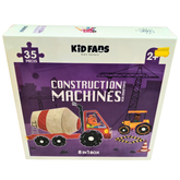 🚜 Kid Fans Construction Machines Puzzle Set – 8-in-1 Vehicle Puzzle Box for Toddlers (35 Pieces, Age 2+)