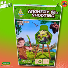 Archery Set Shooting Game for Kids – 16PCS Bow & Arrow Target Stand Set (Ages 6+) in Pakistan