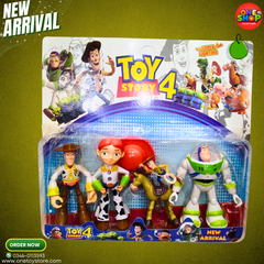 Toy Story 4 Action Figures Set for Kids – Woody, Buzz Lightyear & Jessie Toy Collection Pack | Cartoon Character Toys for Boys & Girls