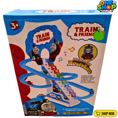 Dog Genius Electric Stair Climbing Race Track Toy – Musical Light-Up Dog Car Track Set with Automatic Elevator | Interactive Educational Toy for Kids Age 3+