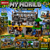 My World 2-in-1 Underground Fortress Building Blocks Set – 818+ Pieces Adventure Construction Toy with Figures for Kids 6+
