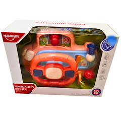 π Huanger Baby Steering Wheel Toy β Navigation Bridge Driving Simulator with Lights, Sounds & Gear Shift | Educational Toy for 18+ Months