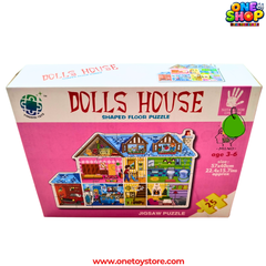 Dolls House Shaped Floor Puzzle – 25 Piece Educational Jigsaw Puzzle for Kids | Dollhouse Learning Puzzle Game | Preschool STEM Toy for Girls & Boys Ages 3-6 Years