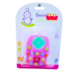 Colorful Silicone Baby Remote Toy – BPA-Free, Teething-Friendly with Fun Buttons (Pink & Blue) Each sold separtely