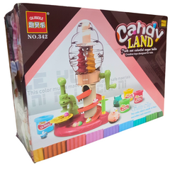 Qubeile Candy Land Color Clay Set - No. 342 Spiral Fun with Colorful Sugar Balls for Creative Play