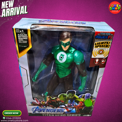 Marvel Avengers Green Lantern Titan Hero Power FX Action Figure with Lights & Sound – Large Superhero Toy for Kids (3+ Years)