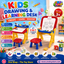 2-in-1 Drawing Learning Desk for Kids | Magnetic Art Easel Table & Chair Set | Educational Writing & Drawing Board for Boys & Girls Age 3+