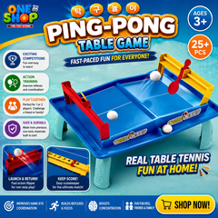 Kids Table Tennis Ping Pong Game Set – Mini Table Tennis Board Game with Paddles & Balls | Interactive Indoor Sports Toy for Boys & Girls
