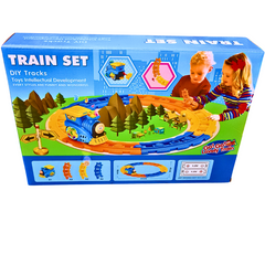 Go Go Lovely Train Set - 7-Piece DIY Track Set for Kids with Lights and Music - Educational Toy for Ages 3+