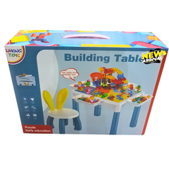 π§± Kids Building Blocks Table with Chair β 6-in-1 Activity Table for Toddlers | Educational Puzzle & Construction Toy Set