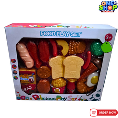 Delicious Food Play Set for Kids – 21 Pieces Pretend Kitchen & Cooking Toy Set | Educational Role Play Food Toys for Boys & Girls (3+ Years)