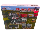 Electric Classic Train Set for Kids – Retro Locomotive Model with Track, Light & Sound | 20-Piece Battery Operated Train Toy (3+ Years)