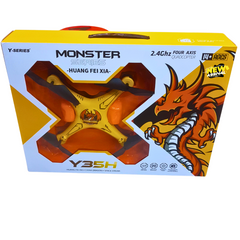 Y35H Monster Series Quadcopter Drone – 2.4GHz 4-Axis RC Flying Toy with Dragon Design | High-Speed Remote Control Drone for Kids 14+