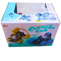 360° Rotating RC Stunt Car – Remote Control Flip Car with LED Lights & Music | High-Speed Rechargeable Off-Road Vehicle for Kids (8+)