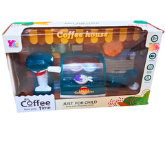 Kids Coffee House Role-Play Set – Pretend Café Playset with Pastry Display and Coffee Machine for Creative Fun (Ages 3+)