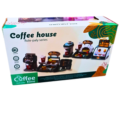 Kids Coffee House Role-Play Set – Pretend Café Playset with Pastry Display and Coffee Machine for Creative Fun (Ages 3+)