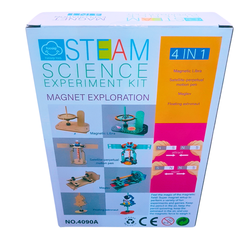 STEAM Science Experiment Kit – 4-in-1 Magnet Exploration Set | Learn Magnetic Forces, Maglev, Floating Astronaut & More | Ages 8+