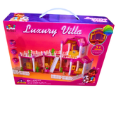 Luxury Villa Dollhouse Building Set – 77-Piece DIY Pretend Play House for Girls | 5+ Rooms with Furniture & Mini Doll | Ages 6+