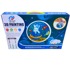 3D Painting Space Theme DIY Art Set for Kids – Creative Color Kit with Paints, Palette & Brush | STEM Craft Toy for Ages 6+