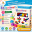 Educational Building Blocks Toy Set 120 Pieces – Creative Construction Blocks for Kids 3+ Years | Early Learning STEM Toy | Colorful Building Bricks Set