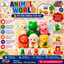 Animal World Soft Squeaky Animal Toy Set – 6PCS Sensory Bath & Squeeze Toys for Babies and Toddlers | Non-Toxic Educational Animal Play Set 3+ Years