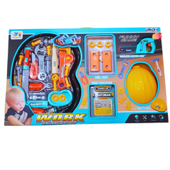 Kids' Work Tool Set with Costume - Complete Construction Toy Kit for Imaginative Play - Ages 3+