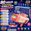 80-Hole Bazooka Bubble Gun for Kids | Automatic Bubble Machine with LED Lights & Lithium Battery | Outer Space Bubble Blaster Toy for Boys & Girls 3+