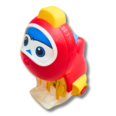 Pull-Back Cartoon Submarine Toy for Kids - Fun and Colorful Vehicle Playset (Ages 3+)