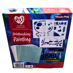 π¨ WonderPlay Printmaking Painting Kit for Kids β DIY Art Set with Stencils, Pastels & Roller | Creative Craft Toy (Ages 6+)