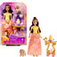 Disney Princess Toys, Belle Doll with Shiny Clothing, Tea Cart, Friends and Food Pieces, Tea Time Cart Playset